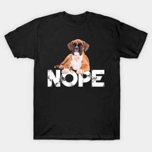 Nope Lazy Boxer Dog Lover T-Shirt